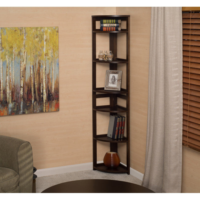 Union Rustic Gustafson 67'' H x 12'' W Solid Wood Corner Bookcase